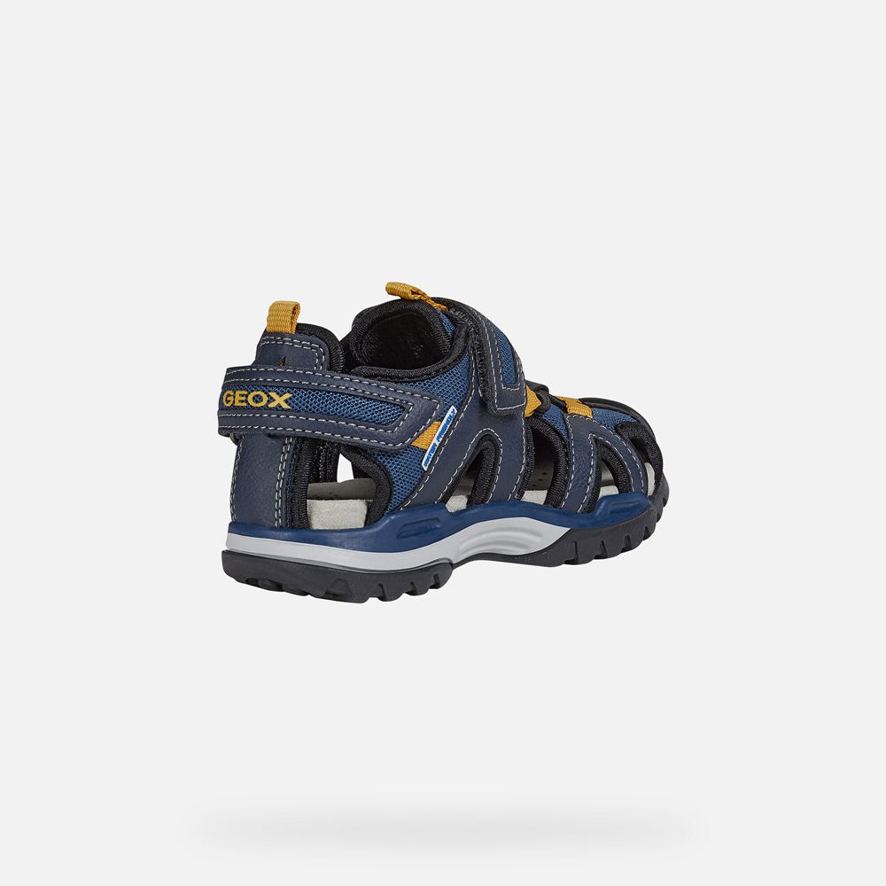 Sandales Geox Borealis - Bleu Marine/Jaune - Garcon 920436-VLC